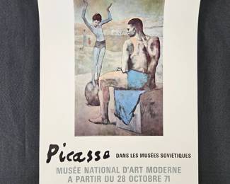  1971 Pablo Picasso Girl on a Ball Musee National D'Art Moderne Paris Lithographic Poster Print