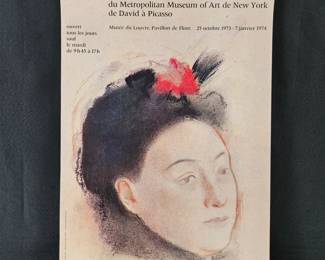 Vintage 1974 Original Lithographic Print Poster for New York Art Exhibit - Image Madame Lisle 16" x 24"