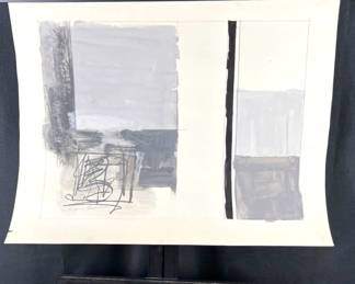 Abstract Original Art - Signed Modern Artwork with Monochrome Palette
