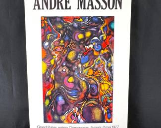 Vintage André Masson Exhibition Poster - 1977 Grand Palais Art Collectible