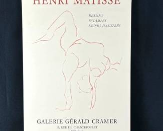 Vintage Henri Matisse Exhibition Poster - Galerie Gérald Cramer 1970
