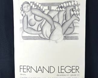  Fernand Léger Exhibition Poster – Vintage Art Collectible from Galerie Claude Bernard 1972
