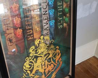 A poster in the music room, upstairs. 