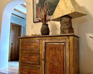 Cabinet with Lamp Art