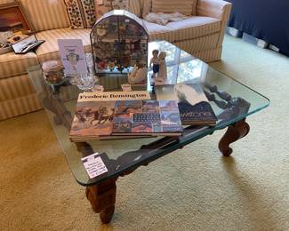 Kingman Furniture Company Coffee Table, Lladro Porcelain Swan,  Bing & Grondahl 