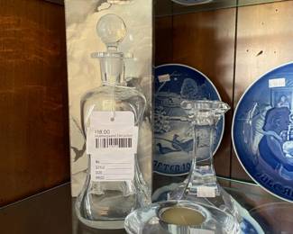 Holmegaard Decanter Royal Copenhagen Plates