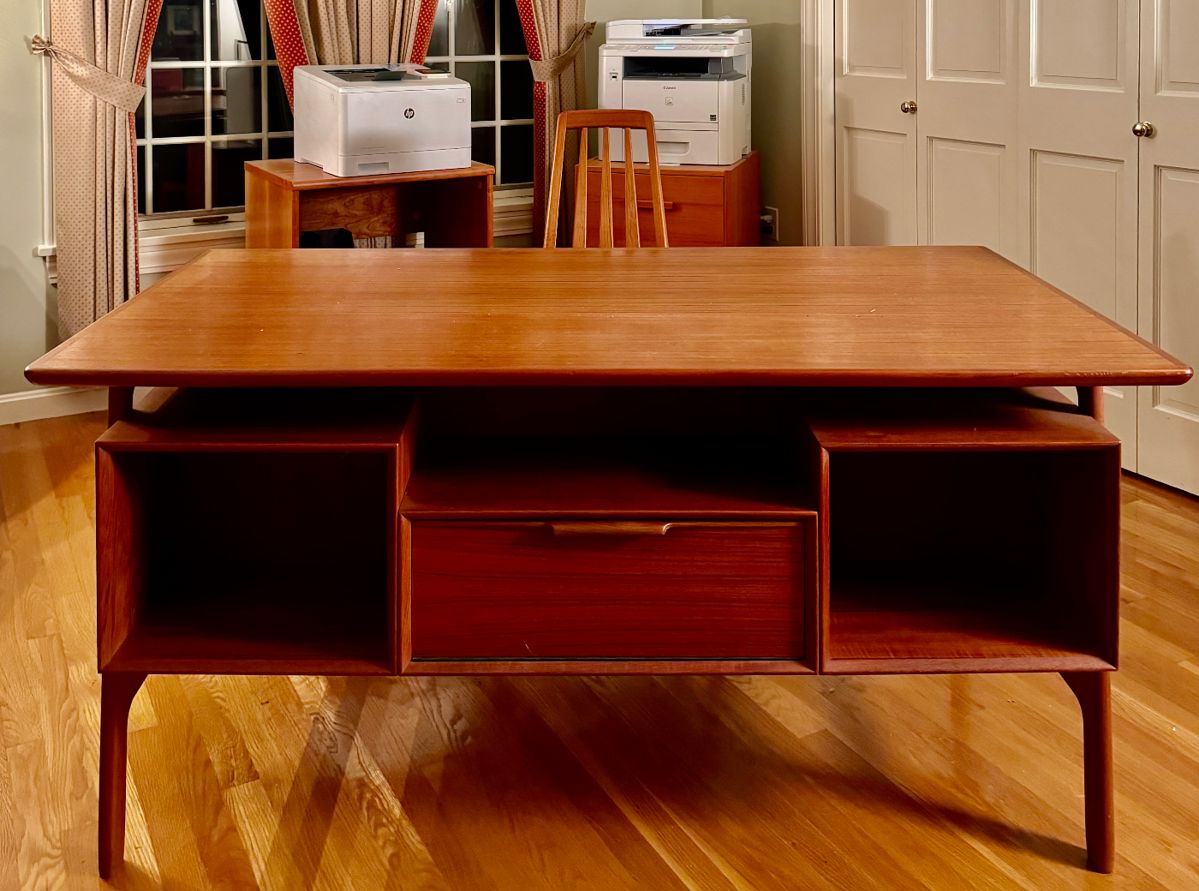Desk Model 75 in Teak by Omann Junior Mobelfabrik, circa 1960