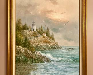 "Seascape" Oil on Canvas, Signed