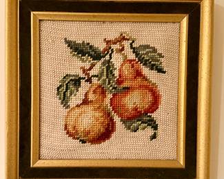 "Pears" Needlepoint