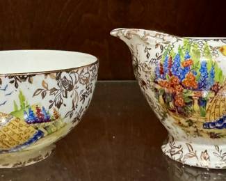 Empire England Creamer & Sugar Bowl
