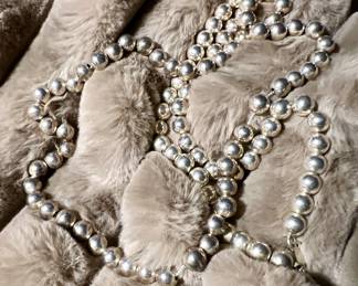 Sterling Silver Beaded Necklace