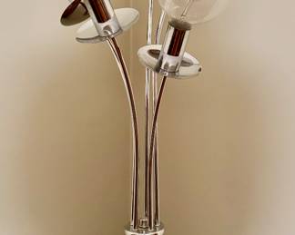 Robert Sonneman Styled Chrome Waterfall Table Lamp