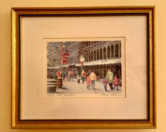 "Durgin Park Snowfall," Signed Thomas Rebek