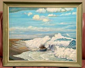 "Seascape" Oil on Canvas, Frank Last