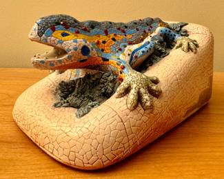 Ceramic Lizard, Signed