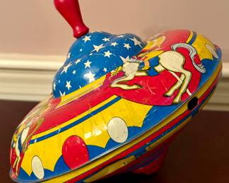 Vintage Ohio Art Co. Spinning Metal Toy