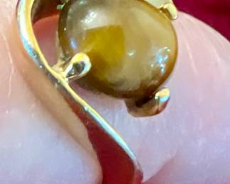 18K Gold Plated Tiger Eye Ring
