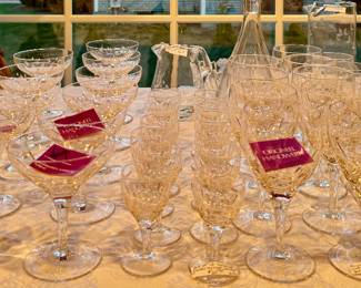 Glassware Galore!  We have Champagne Flutes, Wine Glasses, Coupes, Water Glasses & More!