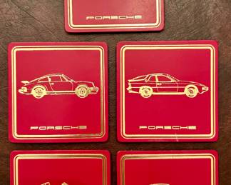 Porsche Leather Coasters