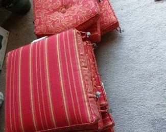 outdoor seat cushions, nearly new