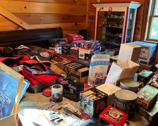 NASCAR, NASCAR. and More NASCAR!!! Too many items to count: Collectible Cars, Pictures, Posters, Tire, Magazines/Programs. Many Signed!!