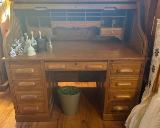 Beautiful Roll Top Desk. 
Over 50 Collectible Bells