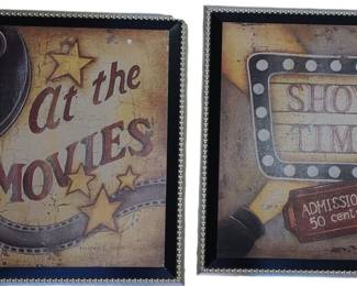 Movie Theatre Themed Square Wall Art 