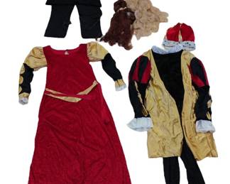 King , Queen Knight Costumes WWigs 