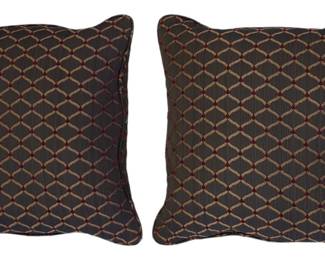 Geometric Chenille Patterned Pillows 