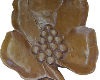 Hand Carved Grape Leaf Tray 