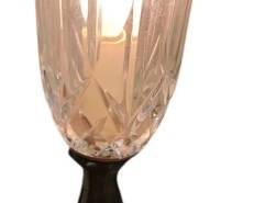 Brass Heavy Cut Crystal Lamp 