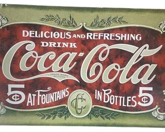 Vintage Tin CocaCola Sign 