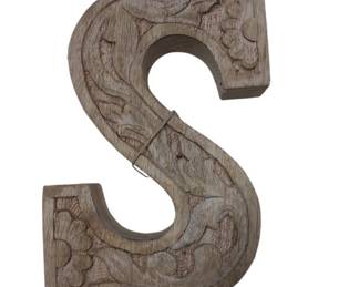 Wooden Letter S 