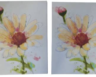 Flower Print Wall Canvas Art 