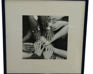Framed Holding Hands Wall Art 