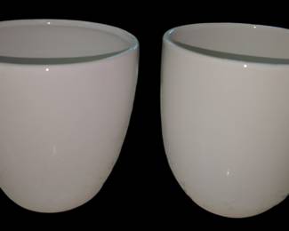 White Ceramic Planters 