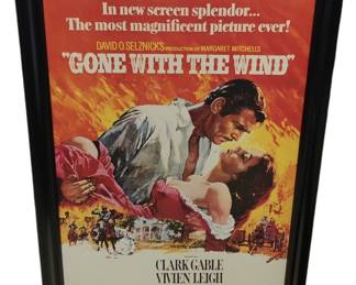 Framed Gone With The Wind Movie Poster 