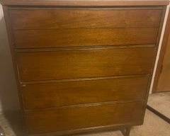 Bassett Mid Century Modern Wooden Dresser
