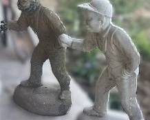 Vintage Concrete Lawn Jockeys (2)