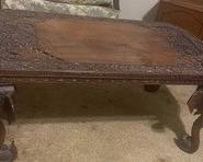 Mid 20th Century Anglo-Indian carved Elephant table