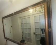 Vintage Art Deco gold and black huge mirror