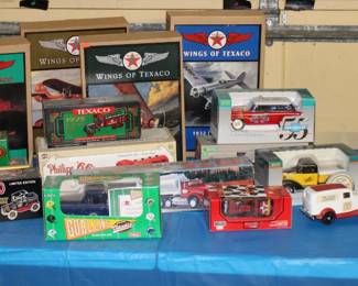 Collection of boxed Texaco Banks, Cars, Planes
