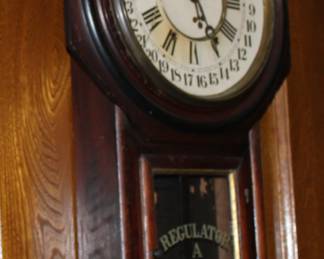 Old antique Regulator A Wall Clock