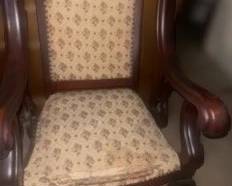 Victorian Parlor chair and matching rocking chair