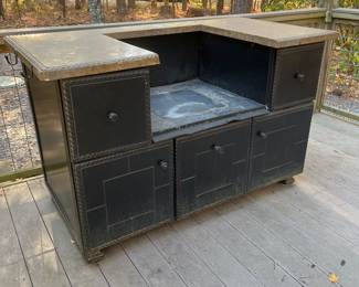 Outdoor grill table