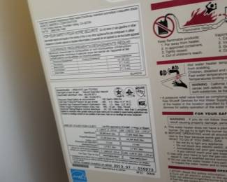 Noritz tankless hot water heater mfg. 7/2013