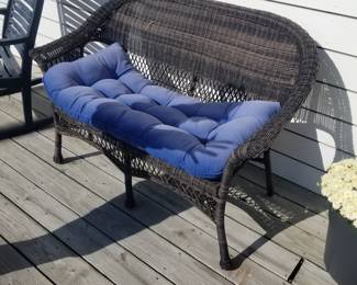 All weather wicker loveseat