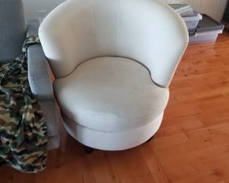 White upholstered chair - two available