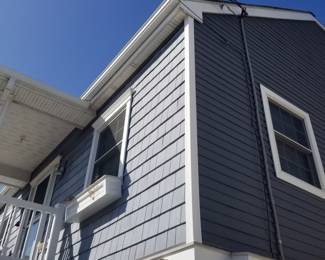 Cedar Impressions siding - blue
