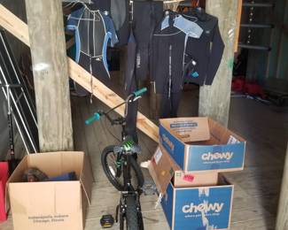 Bikes, wetsuits and more